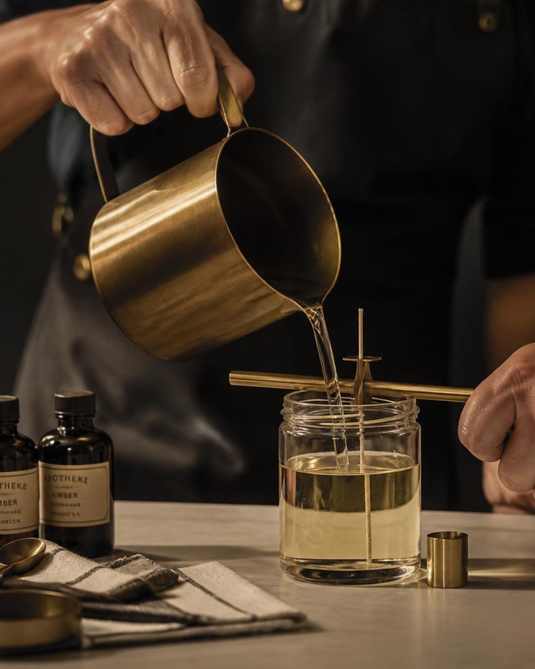 Fabrication artisanale d'une bougie