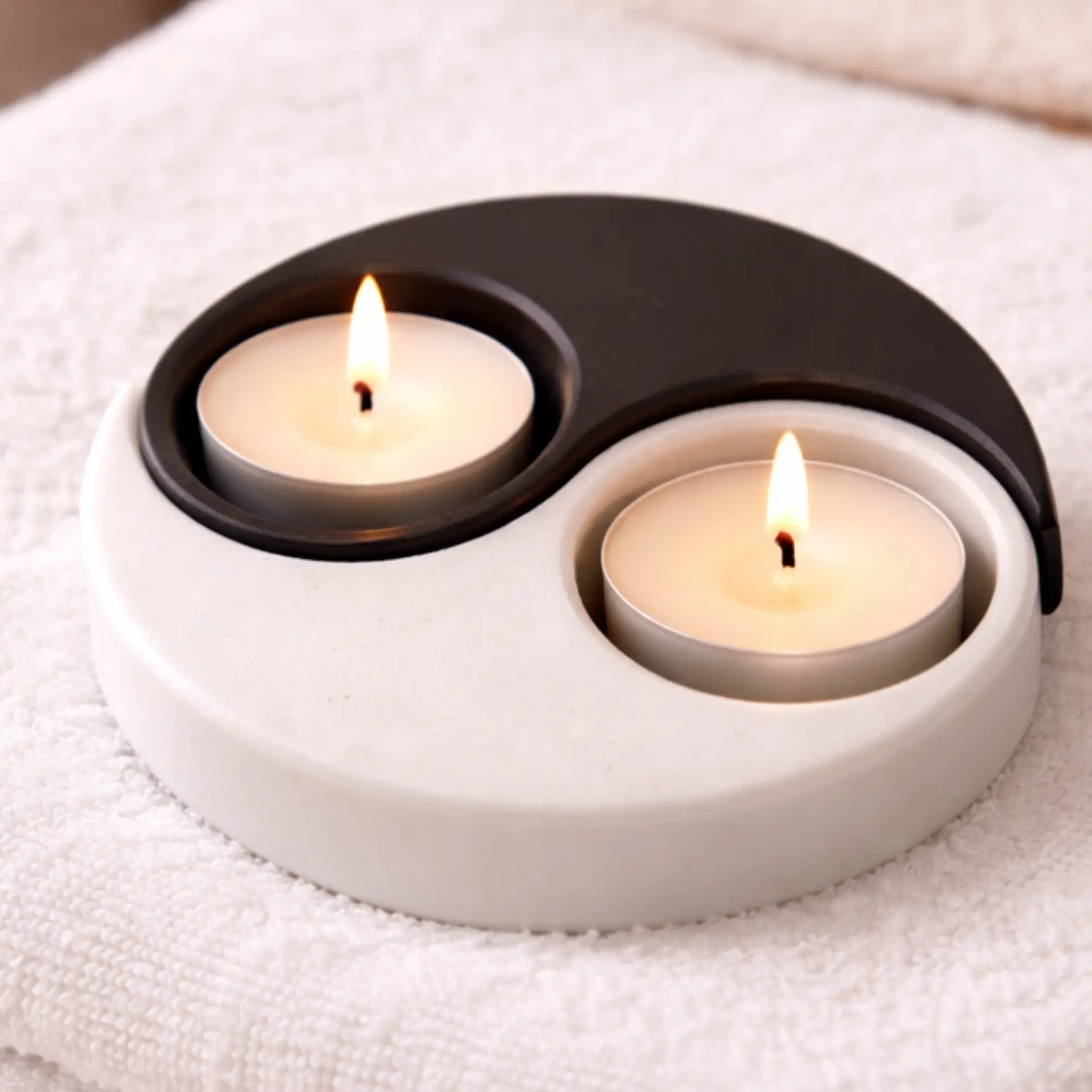 Support double chauffe-plat Yin & Yang – Impression 3D